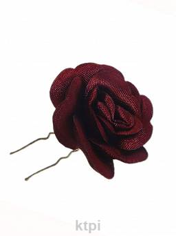 Ozdoba do włosów kokówka średnia bordowa róża
