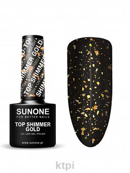 Sunone Top Shimmer złotymi drobinkami UV/LED 5 ml