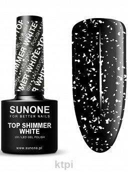 Sunone Top Shimmer białymi drobinkami UV/LED 5 ml