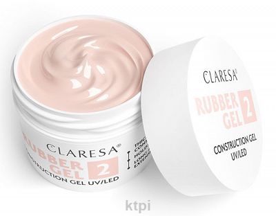 Claresa Rubber Gel Żel budujący do przedłużania 2 ciepły jasny róż 12 g