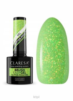 Claresa Brush Easy Gel żel do paznokci w butelce Glitter Pistachio 5 ml