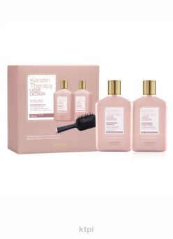 Alfaparf Keratin Therapy Lisse Design, zestaw szampon i odżywka +szczotka GRATIS