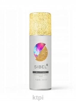 Sibel Lakier z drobinkami brokatu Glitter Hair Colour Złoty 125 ml