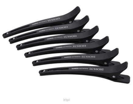 Lussoni Klipsy fryzjerskie Karbonowe 6 szt. 11cm