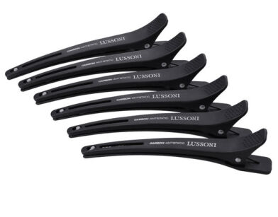 Lussoni Klipsy fryzjerskie Karbonowe 6 szt. 11cm