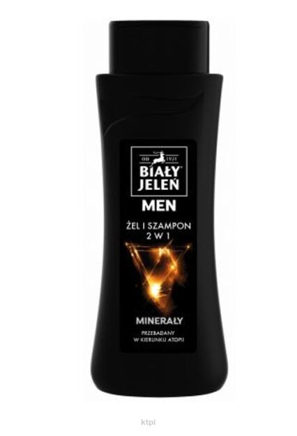 Biały Jeleń Men 2w1 Żel pod prysznic i szampon Minerały 300 ml