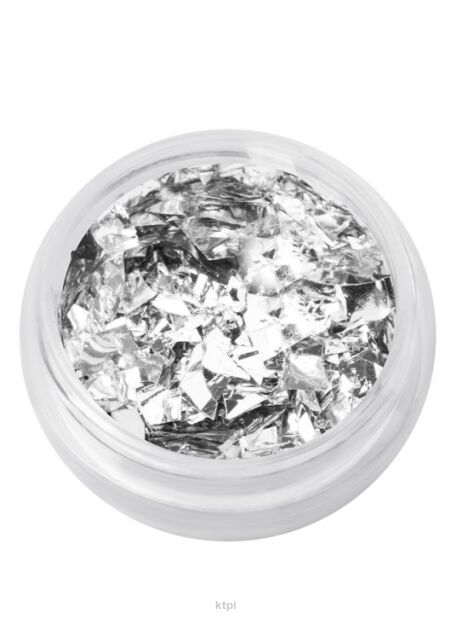 Clavier Pyłek do paznokci broken glass efekt tłuczonego szkła srebrny