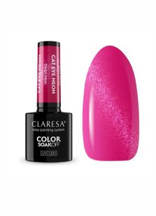 Claresa Lakier Hybrydowy Cat Eye Neon Dark Pink 5 g