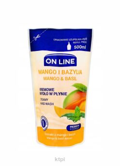 On Line kremowe mydło w płynie mango i bazylia zapas 500 ml