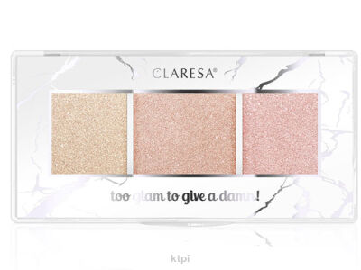 Claresa Too Glam To Give Paleta Rozświetlaczy 12