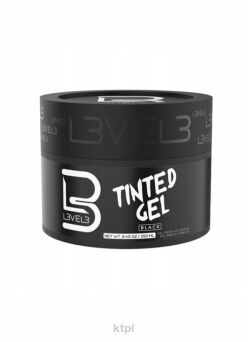 L3vel3 Level3 Tinted Gel Black Czarny Żel Przyciemniający Włosy, Zakrywający Siwiznę 250 ml