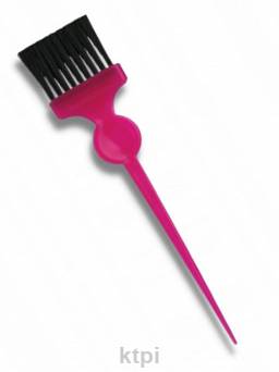 Pędzelek do farbowania różowy czarnym włosiem 4 cm