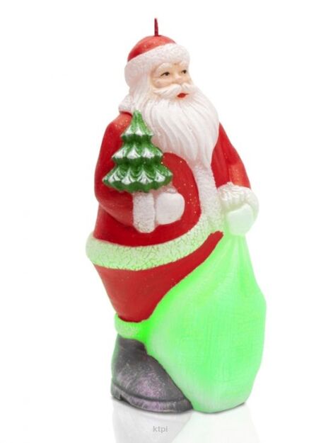 Bartek Candles Mikołaj z LED Świeca Świąteczna 18 cm 400 g