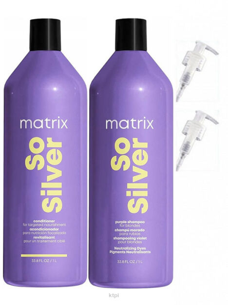 Matrix Tr So Silver Szampon 1l + Odżywka 1l+2xpom