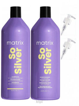 Matrix Tr So Silver Szampon 1l + Odżywka 1l+2xpom
