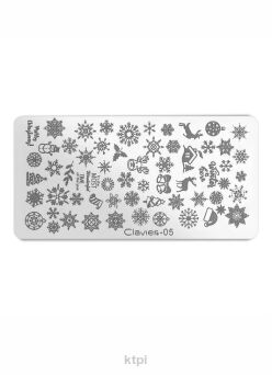 Clavier Blaszka Do Stempli Metalowa Srebrna Płytka Z Wzorkami - Y081