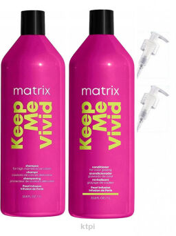 Matrix Vivid Szampon + Odżywka 1l + 2x Pomp