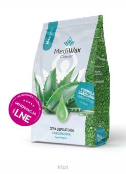 Wosk twardy dropsy do depilacji MediWax Clavier Aloe Vera 1000g