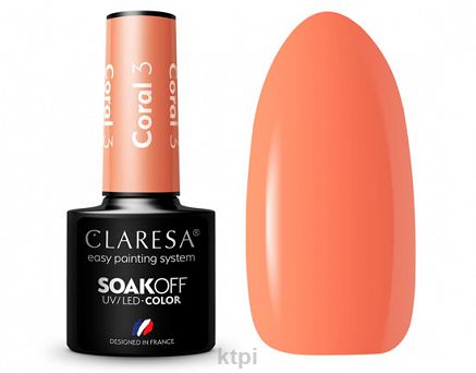 Claresa Lakier Hybrydowy 3 Coral 5 ml