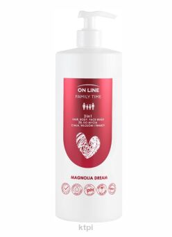 ON LINE Family Time Żel 3w1 do mycia ciała, włosów i twarzy  Magnolia 850 ml