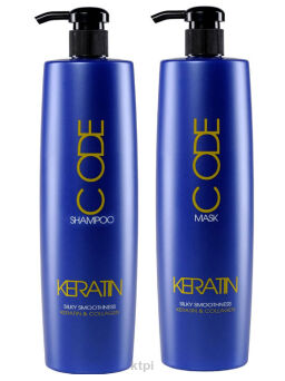 STAPIZ CODE Keratin & Collagen zestaw szampon + maska 1000 ml