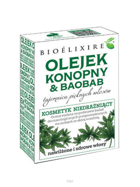 Bioelixire Serum Baobab, Biotyna & olejek konopny filtr UV 20ml