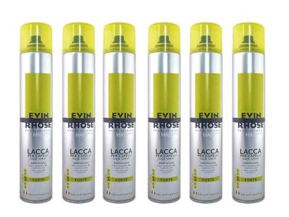 Evin Rhose Zestaw 6 Lakierów Do Włosów Forte Hold Mocny 500ml