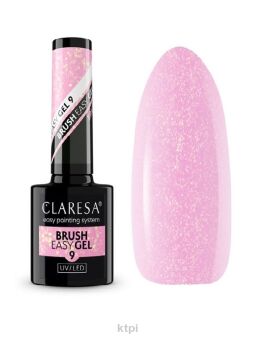 Claresa Brush Easy Gel żel do paznokci w butelce kolor 9 5 ml