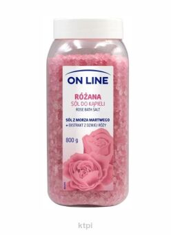 ON LINE sól do kąpieli róża 800 g