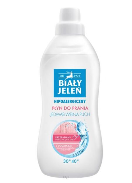 Biały Jeleń Hipoalergiczny Płyn do prania Jedwab Wełna Puch Kaszmir 1000 ml