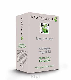 Bioelixire Szampon wegańskie Gęste włosy 300ml