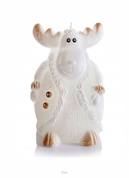 Bartek Candles Świeca Dekoracyjna Renifer Złoty 12,5 cm
