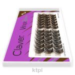 Clavier Kępki Rzęs Vshape Xtreme Mix 10/12/14mm Brown Brązowe