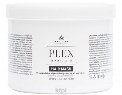 Kallos PLEX BOND Maska do włosów z białkiem roślinnym i peptydami 500 ml