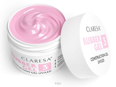 Claresa Rubber Gel Żel budujący do przedłużania 3 średni chłodny róż 45 g
