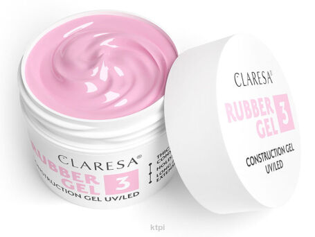Claresa Rubber Gel Żel budujący do przedłużania 3 średni chłodny róż 45 g