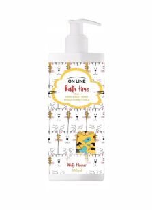 ON LINE Bath Time Mydło do rąk i ciała 2in1 White flower 390ml