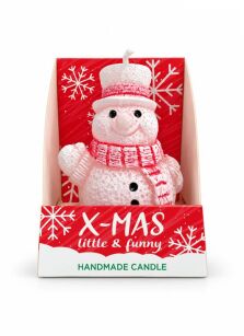 Bartek Candles Świeca Dekoracyjna Bałwanek Czerwony 55 g