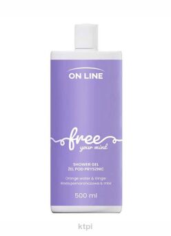 ON LINE Żel pod prysznic FREE Imbir i Woda Pomarańczowa 500 ml