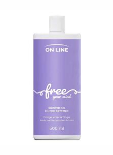 ON LINE Żel pod prysznic FREE Imbir i Woda Pomarańczowa 500 ml