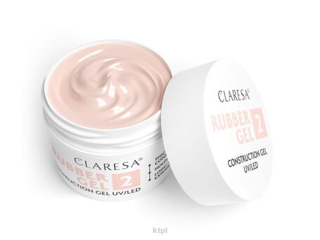 Claresa Rubber Gel Żel budujący do przedłużania 2 ciepły jasny róż 45g