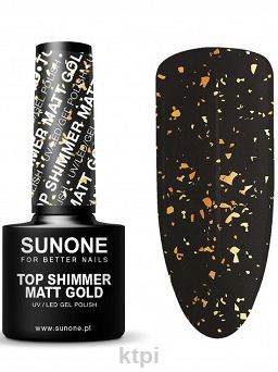 Sunone Top Shimmer złoty matowy drobinki UV/LED5ml