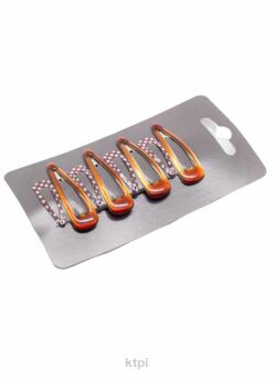 Spinka do włosów pyk brązowa 6 sztuk