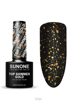 Sunone Top Shimmer złotymi drobinkami UV/LED 5 ml