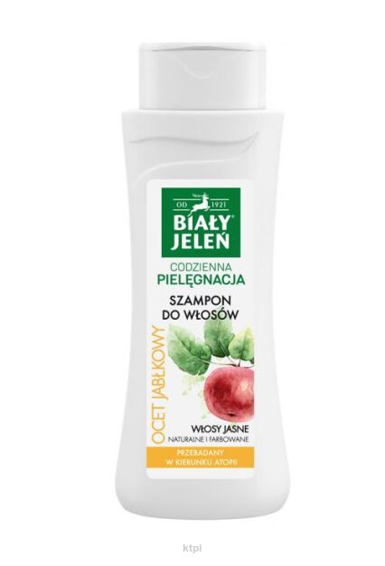 Biały Jeleń Szampon do włosów jasnych i blond Ocet Jabłkowy 300 ml