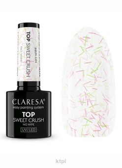 Claresa Top No Wipe Lakier Hybrydowy Posypka Sweet Crush 5g