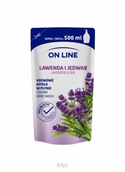 ON LINE kremowe mydło w płynie lawenda i jedwab zapas 500 ml