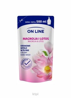 ON LINE kremowe mydło w płynie magnolia i lotos zapas 500 ml