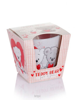Bartek Candles Świeczka Teddy Bear szary 115 g
