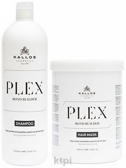 Kallos Plex Bond Szampon z białkiem roślinnym i peptydami + maska 1000 ml